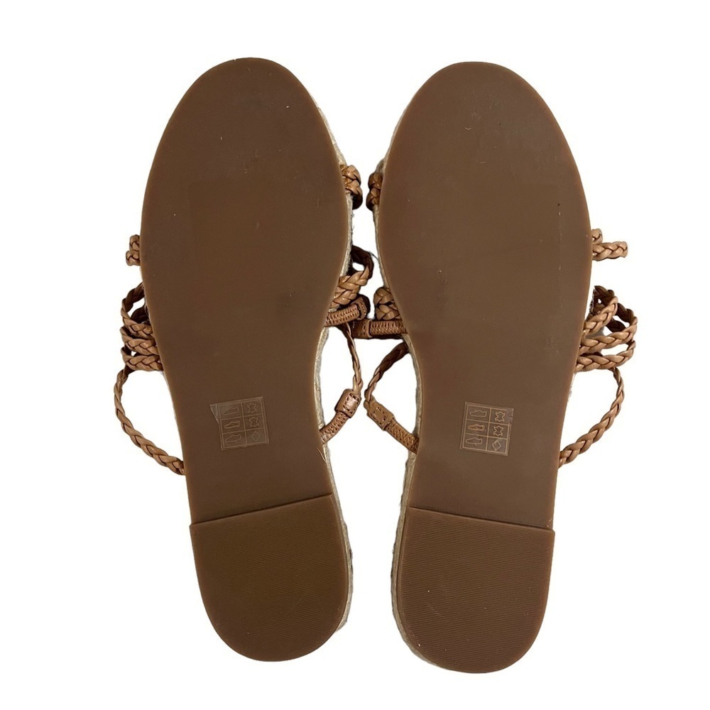Madewell Bobbi Crisscross Slide Espadrille Braided Sandal Tan Size 8 - Picture 9 of 11